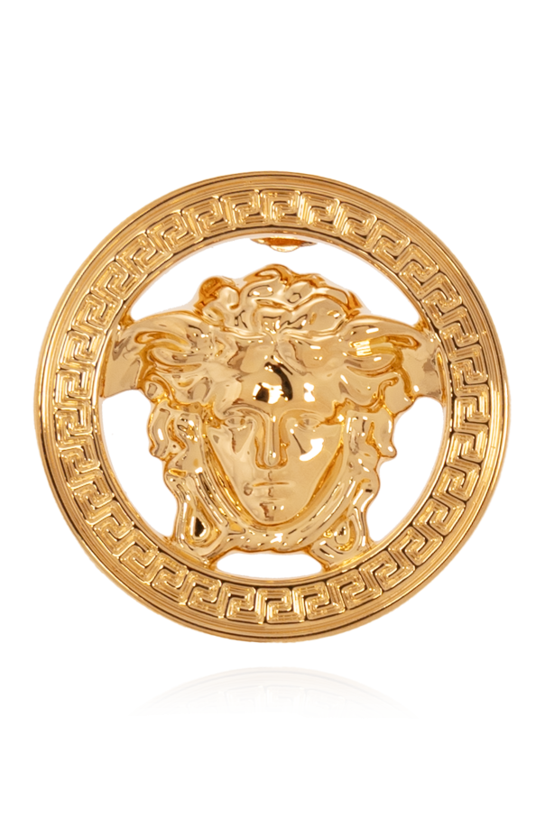 Gold Earrings with logo Versace - SchaferandweinerShops Canada